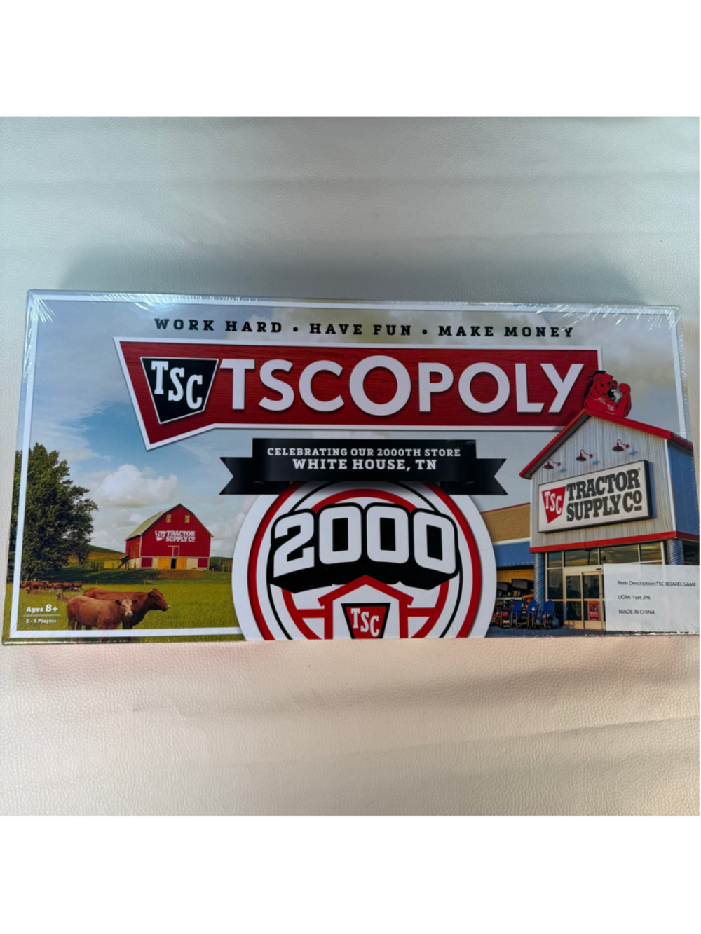 Tractor Supply TSCopoly Board Game 2000th Store White House TN Sealed Collectorb